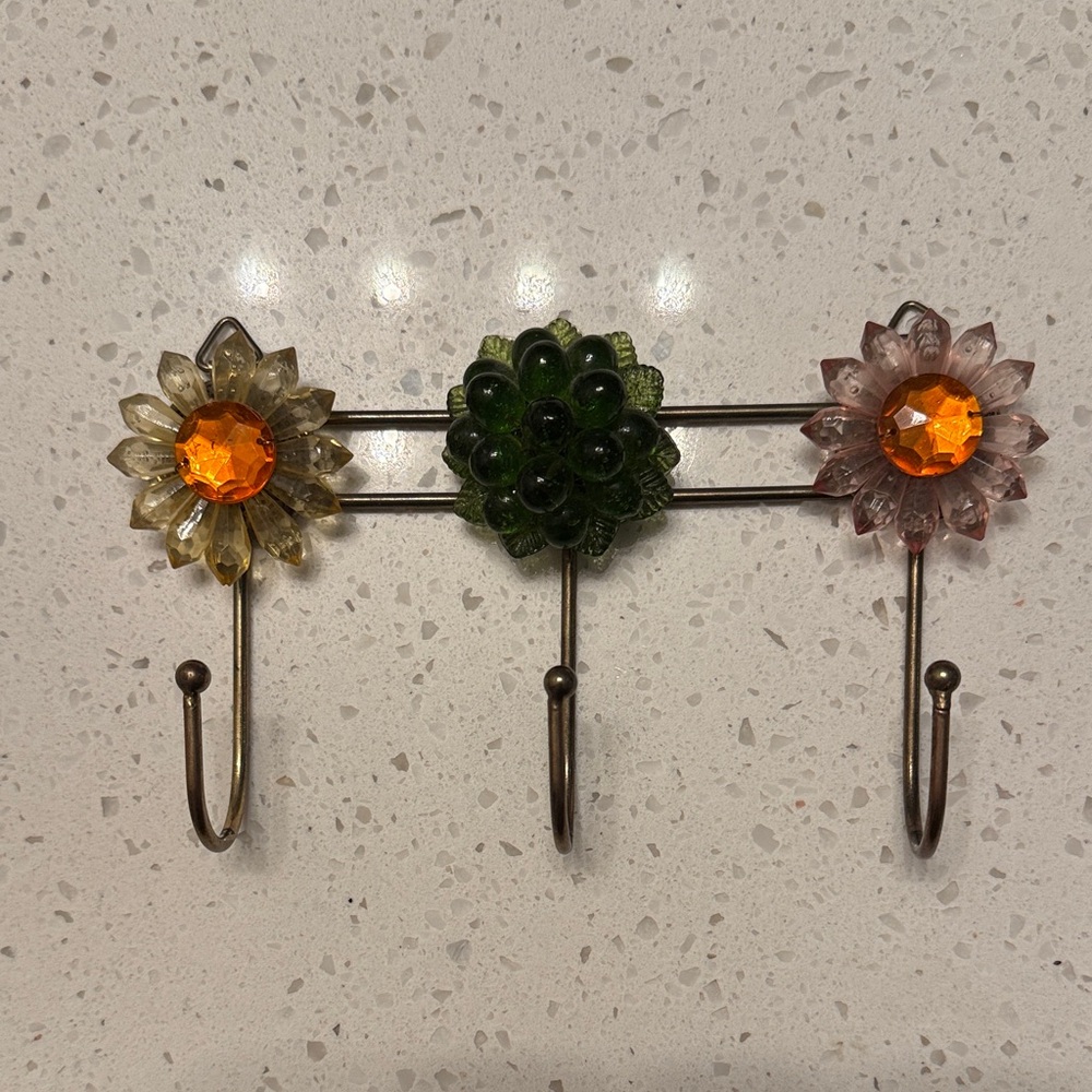 Urban Outfitters Floral Wall Hook Rack